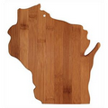 Totally Bamboo - Wisconsin State Bamboo Cutting Board - All 50 States Available.